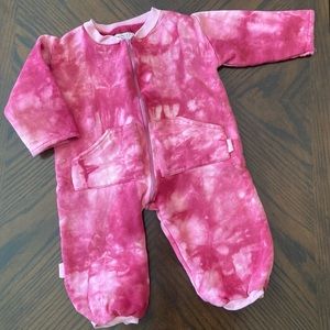 Pink tie dye one piece sweatsuit jumper Rachele